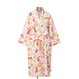 Siesta Tiger Print Cheesecloth Robe