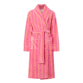 Wave Print Belted Robe