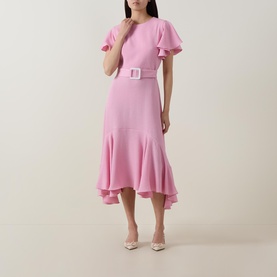 Dada Ruffle Belted Dress