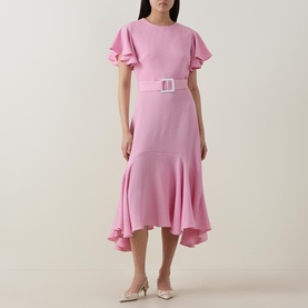 Dada Ruffle Belted Dress