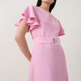 Dada Ruffle Belted Dress