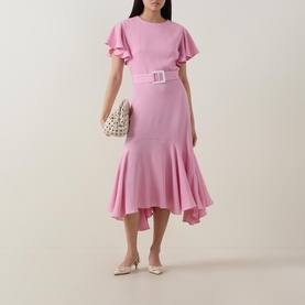 Dada Ruffle Belted Dress