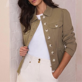 Collared Peplum Jacket