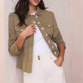 Collared Peplum Jacket