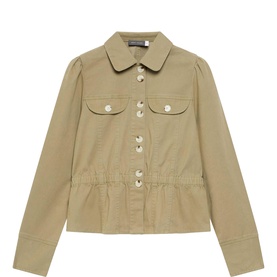 Collared Peplum Jacket