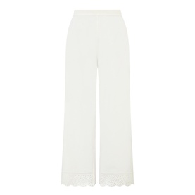 Gretana Broderie Anglaise Wide Leg Trousers
