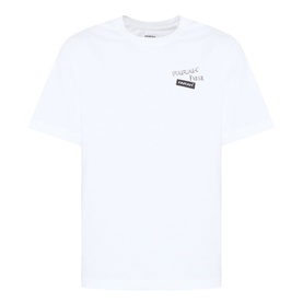Farah Vintage Logo Back Graphic T-Shirt in white, crew neck, short sleeves, small chest logo detail, 100% cotton