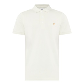 Farah Vintage Blanes Logo Polo Shirt in Soft Green, polo collar, short sleeves, embroidered logo, button fastenings, 100% cotton