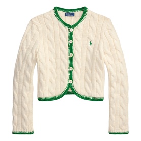 Polo Ralph Lauren Cable Knit Cropped Cardigan