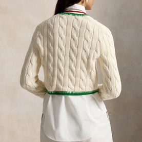 Cable Knit Cropped Cardigan