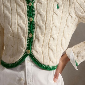 Cable Knit Cropped Cardigan