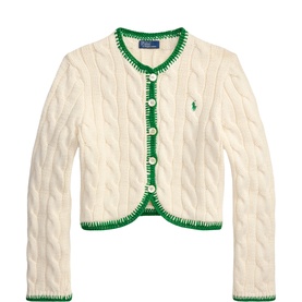 Cable Knit Cropped Cardigan