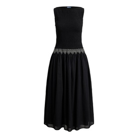 Smocked Embroidered Dress