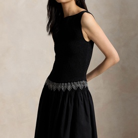 Smocked Embroidered Dress
