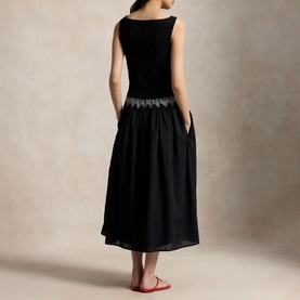 Smocked Embroidered Dress