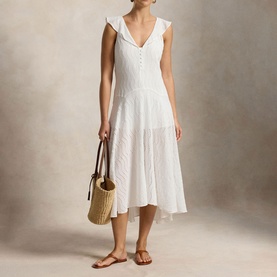 Eyelet Embroidery Flared Dress