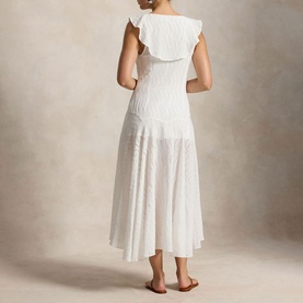 Eyelet Embroidery Flared Dress
