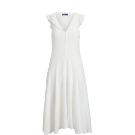 Eyelet Embroidery Flared Dress