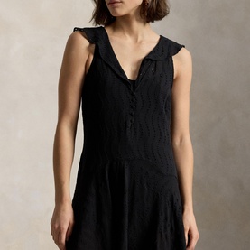 Eyelet Embroidery Flared Dress