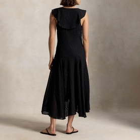 Eyelet Embroidery Flared Dress