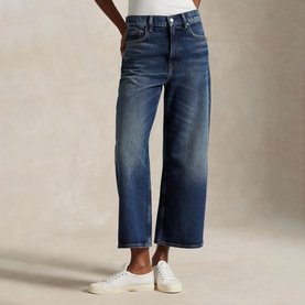 High-Rise Cropped Wide-Leg Jeans