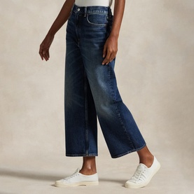 High-Rise Cropped Wide-Leg Jeans
