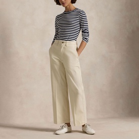 Mid-Rise Wide Leg Trousers