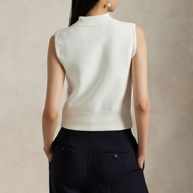 Polo Player Cropped Polo Shirt
