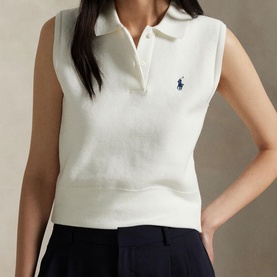 Polo Player Cropped Polo Shirt