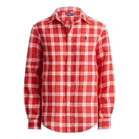 Pony Logo Check Linen Shirt