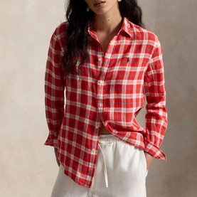 Pony Logo Check Linen Shirt