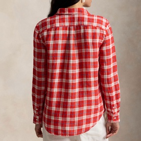 Pony Logo Check Linen Shirt