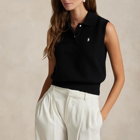 Polo Player Cropped Polo Shirt