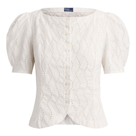 Cut-Out Embroidered Shirt