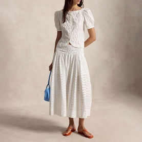 Cut-Out Embroidered Shirt