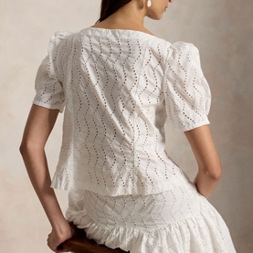 Cut-Out Embroidered Shirt