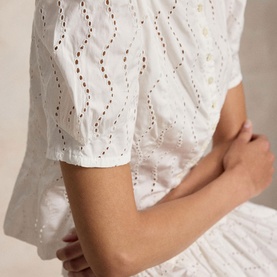 Cut-Out Embroidered Shirt