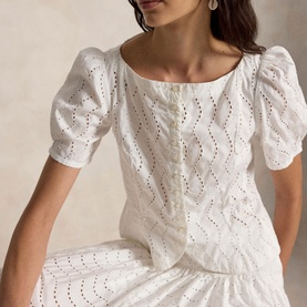 Cut-Out Embroidered Shirt