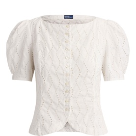 Cut-Out Embroidered Shirt