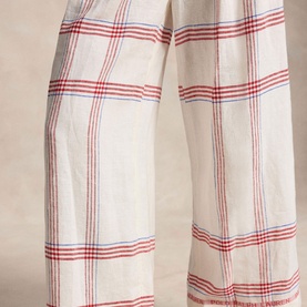 Plaid Cropped Wide Leg Trousers