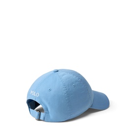 Ralph Lauren Bristol Blue baseball cap, rear view showing adjustable strap and embroidered Polo script logo