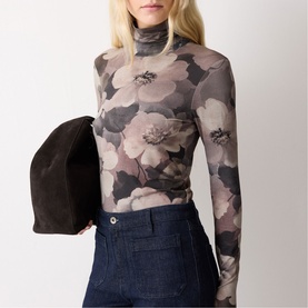 Antique Floral Polo Top