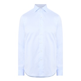 Gherardi Light Blue Double Cuff Regular formal shirt in 100% cotton, spread collar, front button placket