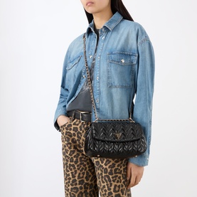 Cheryl Logo Quilted Crossbody Bag