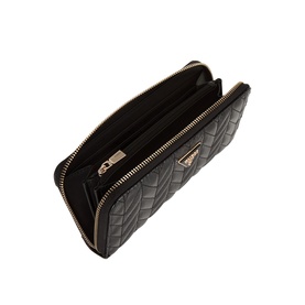 Cheryl Logo Quilted Large Zip Wallet