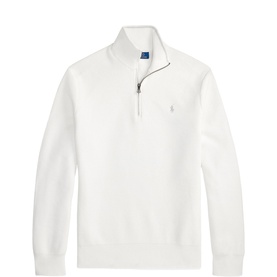 Pony Logo Quarter-Zip Knitted Sweater