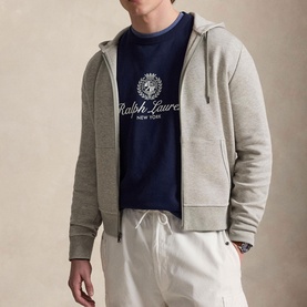 Polo Player Double-Knit Zip Hoodie