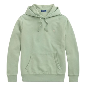 Ralph Lauren light green pullover hoodie with kangaroo pocket and embroidered pony logo on chest