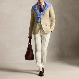 Texture Twill Single-Breasted Jacket