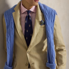 Texture Twill Single-Breasted Jacket
